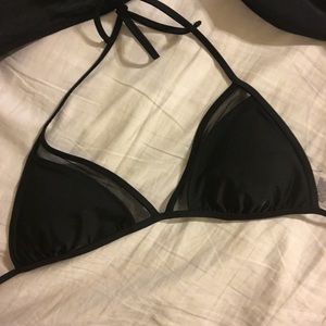 Mossimo black mesh bikini top